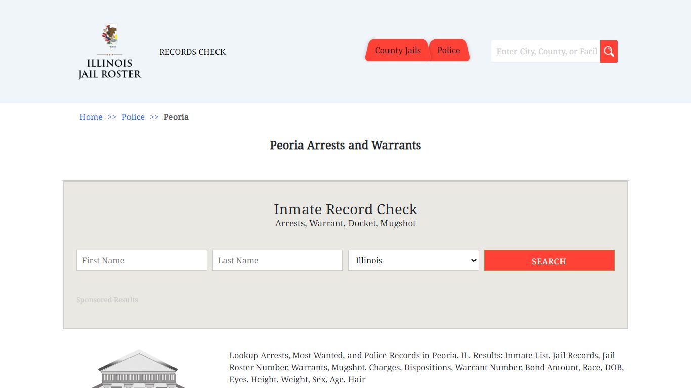 Peoria Arrests and Warrants | Jail Roster Search